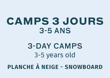 Snowboard - 3 Days AM Camp- 3-5 Years old