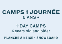 Camp 1 journée de planche à neige - 6 ans et +