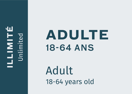 Abonnement Illimitée Adulte (30 à 64 ans) 2023-24