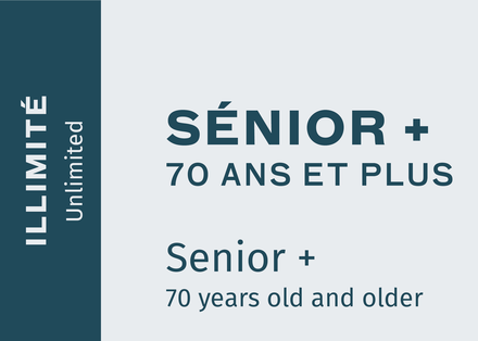 Abonnement Illimitée Senoir (70 ans et +) 2022-23