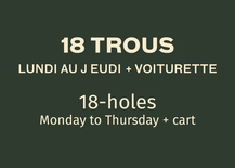 Multi-rondes 2026 - Livret 18 trous (lundi au jeudi) + voiturettes