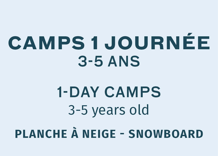 Camp 1 journée de planche à neige - 3-5 ans