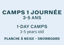 Camp 1 journée de planche à neige - 3-5 ans