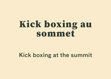 Kick boxing au sommet du Mont-Orford