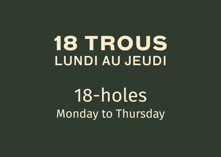 Multi-round booklet 2026 - 18-Hole Monday to Thursday package
