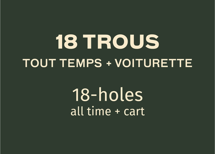 Multi-round booklet 2025 - 18-Hole All time package + Cart