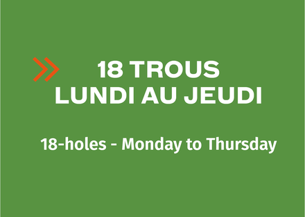 Multi-Round Booklet 18-hole - Monday to Thursday