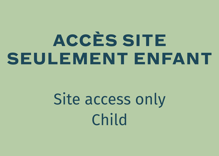 Accès journalier site seulement (Vendredi ou Samedi) - Enfant