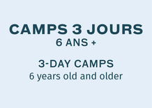 3 days Camp - 6 and up