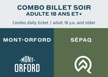 Droit d'accès Sépaq + Mont-Orford 22-23 (Adulte - soir)