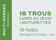 Multi-round booklet 2024 - 18-Hole Monday to Thursday package + Cart