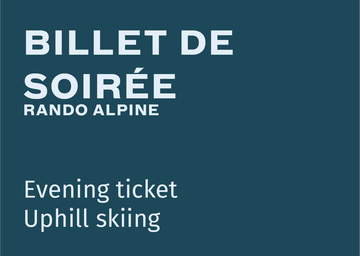 Ticket uphill skiing 3:00-10:00 p.m.