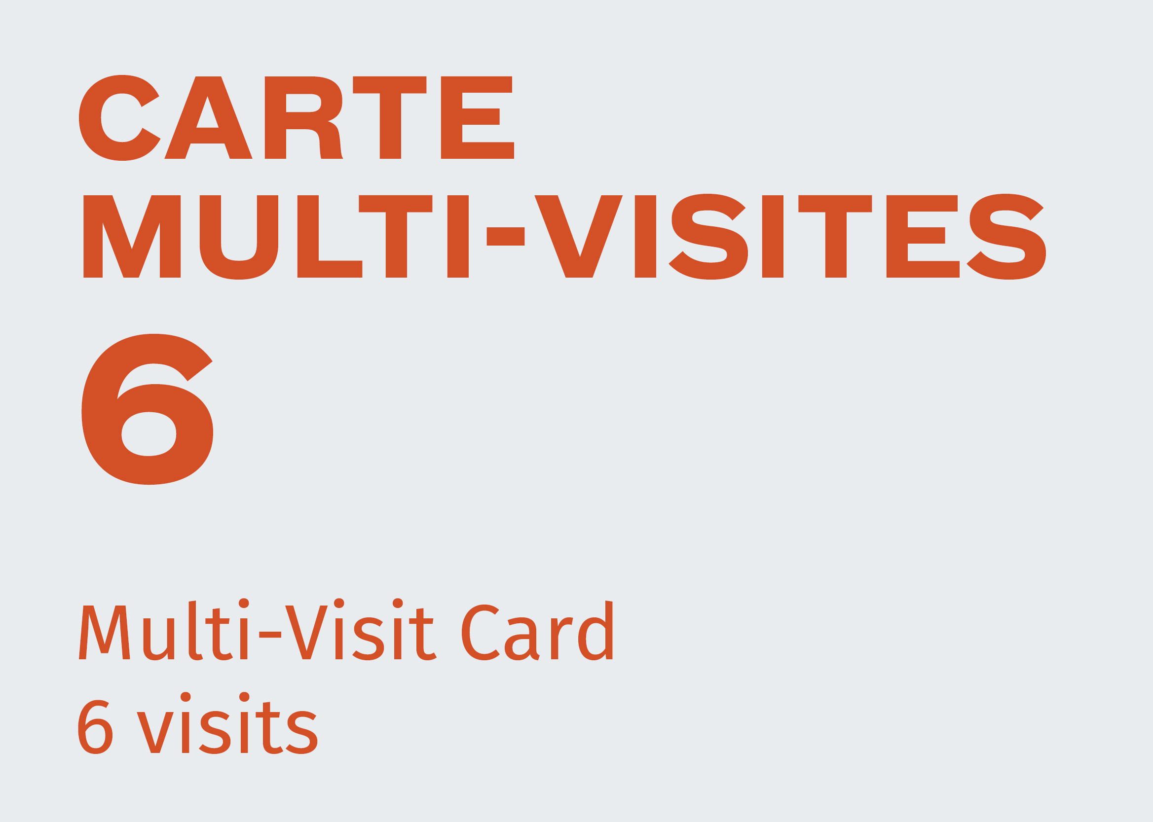 Carte Multi-Visites - 6 jours