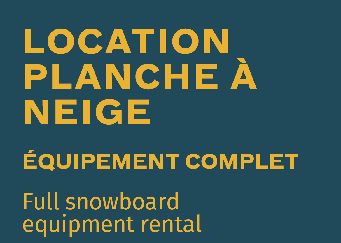 Location d’équipement complet de planche à neige